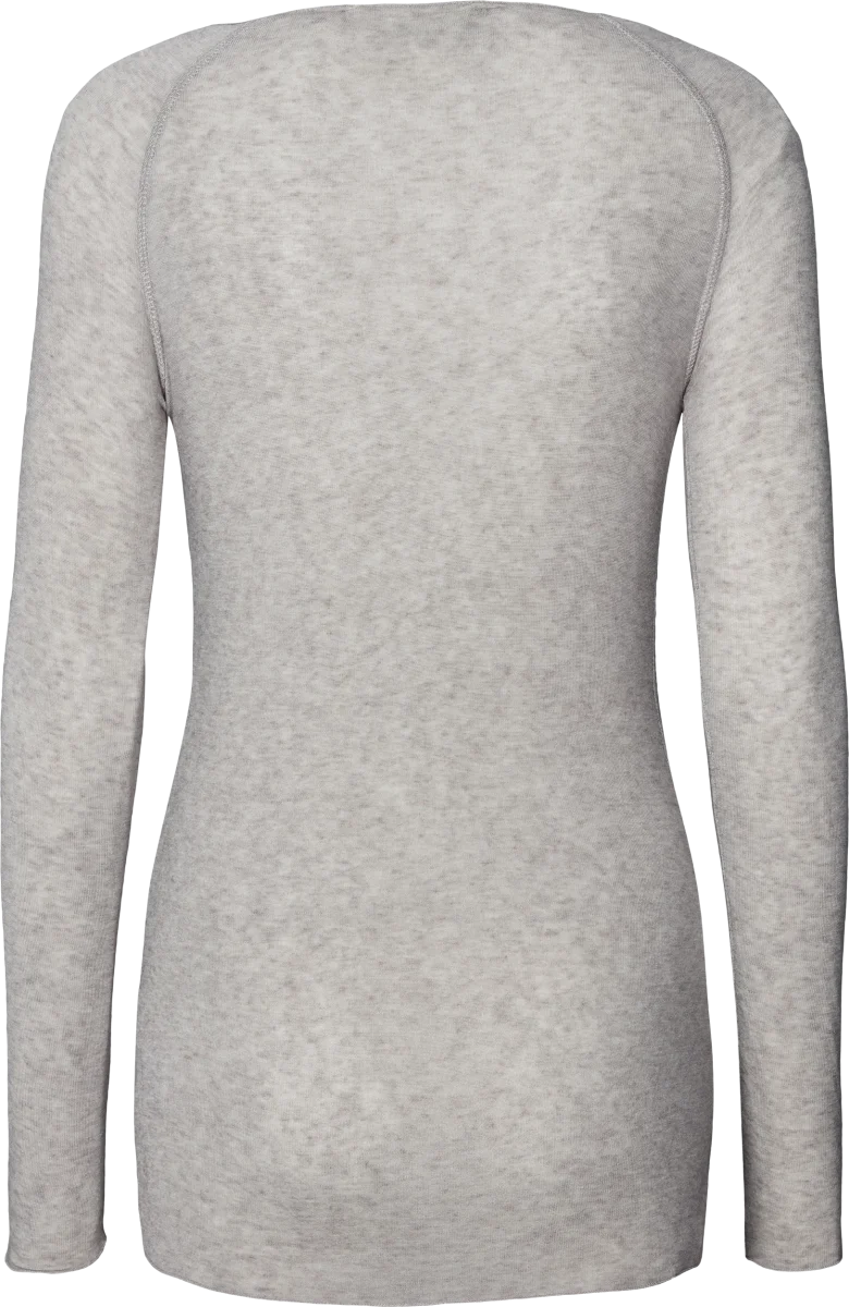 Amalie Wool Top - Light Grey Melange - Billede 7