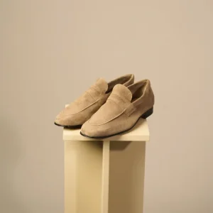 Klassiske Loafers i Ash-farvet Kalveskind