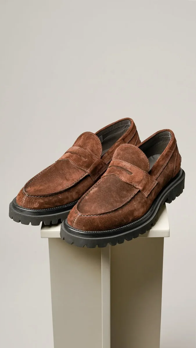 Antica Cuoieria ruskinds loafers med chunky lightweight sål - Billede 2