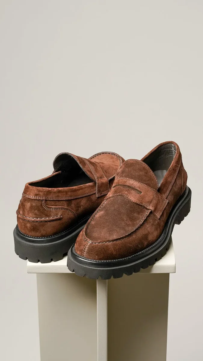 Antica Cuoieria ruskinds loafers med chunky lightweight sål - Billede 4