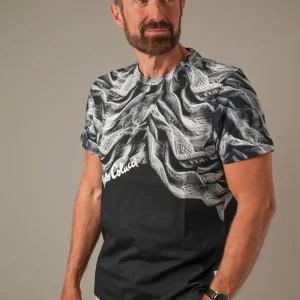 Carlo Colucci Oversize T-Shirt – Med Print i Sort & Grå
