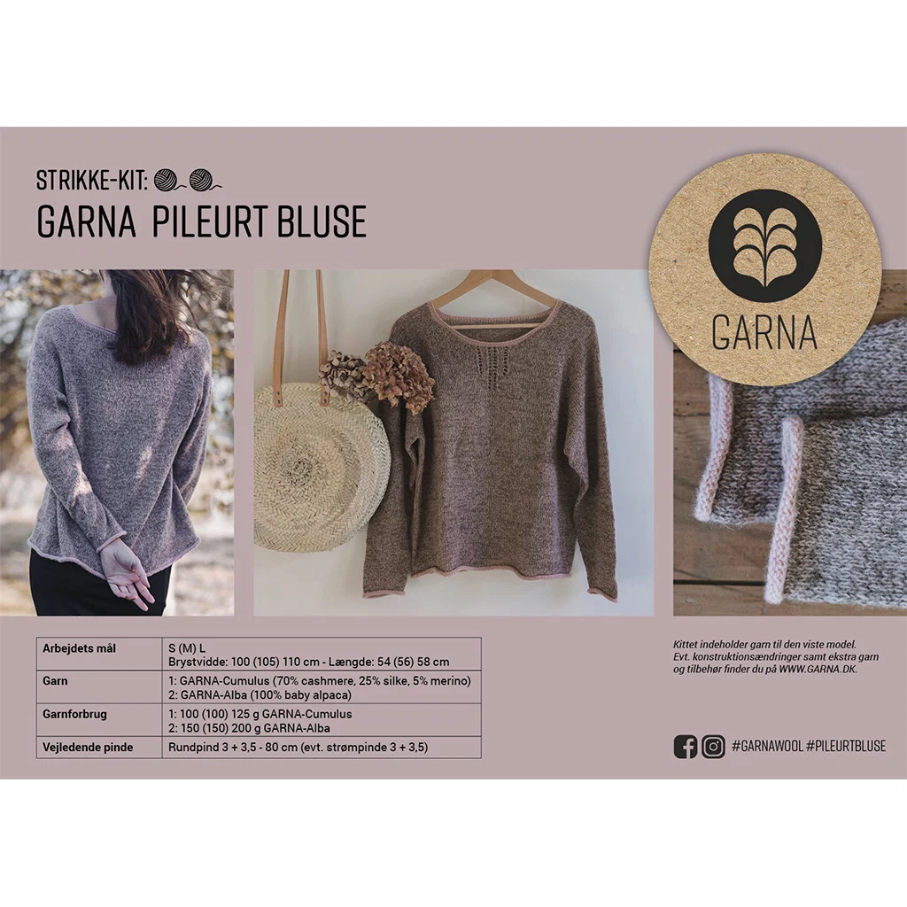 Pileurt bluse mønster PDF - Billede 7