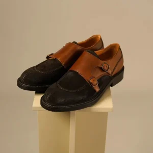 Golman Copenhagen – Håndlavet dobbel monk strap i nano-behandlet ruskind