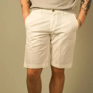 Hechter shorts i bomuld med stretch – Hvid