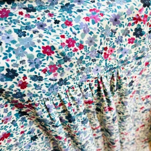 Marie Shirt petrol flowers