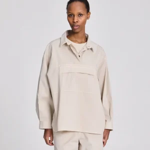 Ingrid Stretched Twill Anorak - Ancient Grey