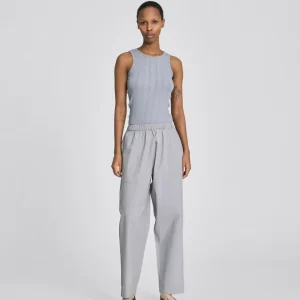 Jasmin Poplin Pants GOTS - Monument