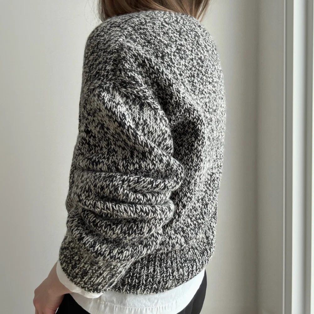 Luna Zip Sweater MORECA KNIT - Garnkit (uden opskrift) meleret - Billede 3