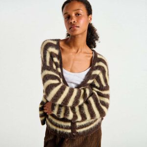 AMERICAN VINTAGE NEN19A cardigan - racin raye soya