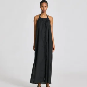 Nora Voile Halterneck Dress - Black