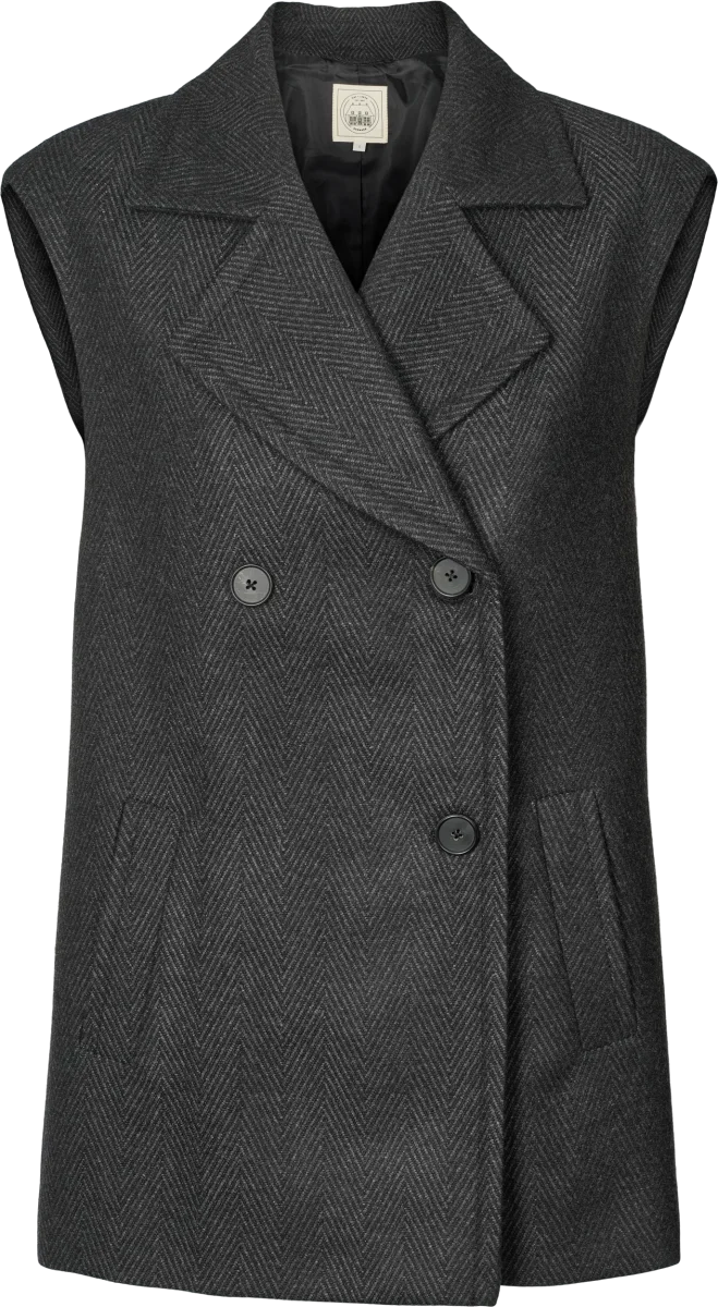 Petra Vest - Dark Grey Melange - Billede 6