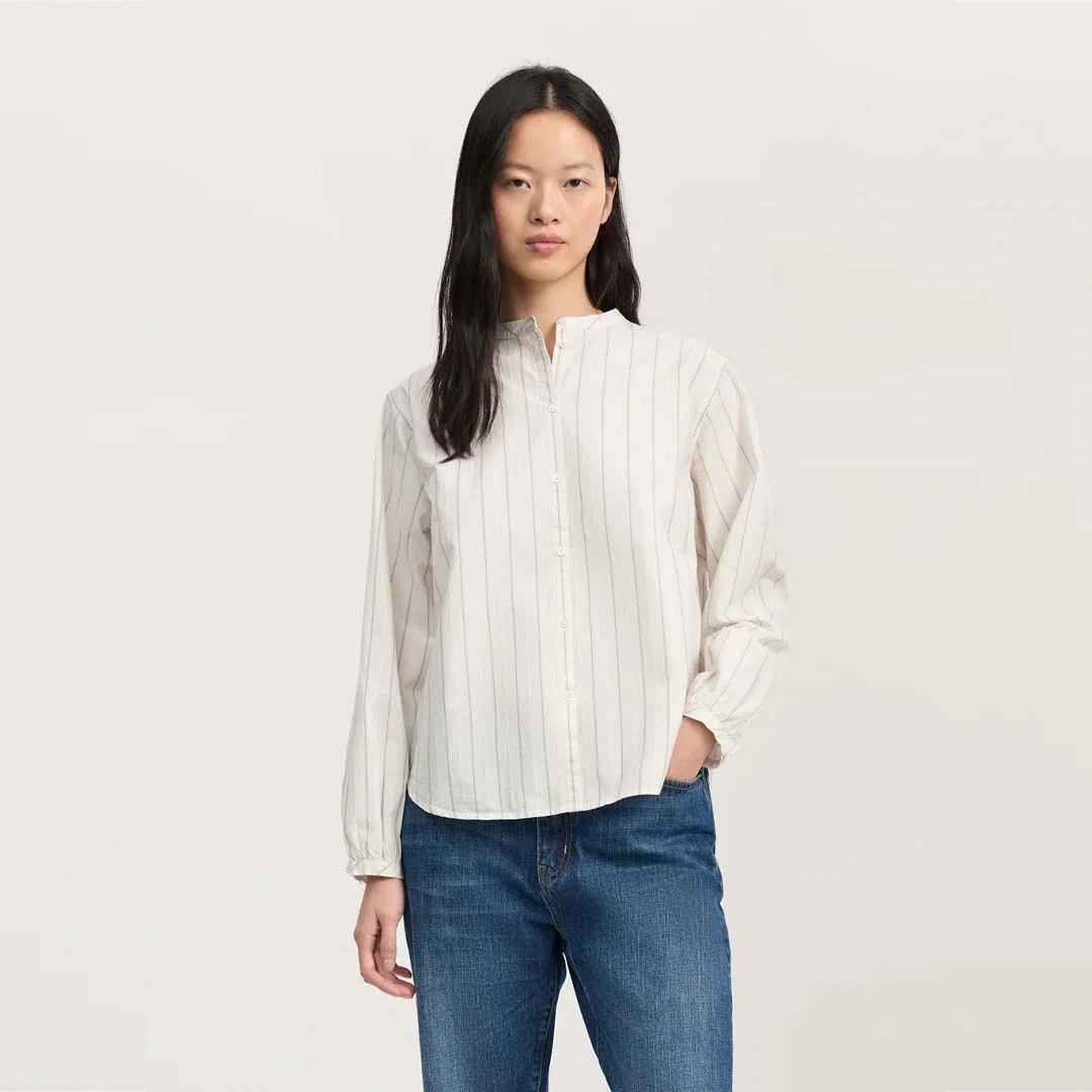 AIAYU Bibbi Champetra skjorte - Mix French Blue - Billede 2