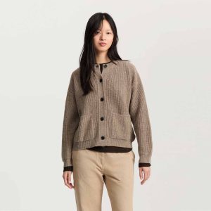 AIAYU Bine cardigan - Pure Soil