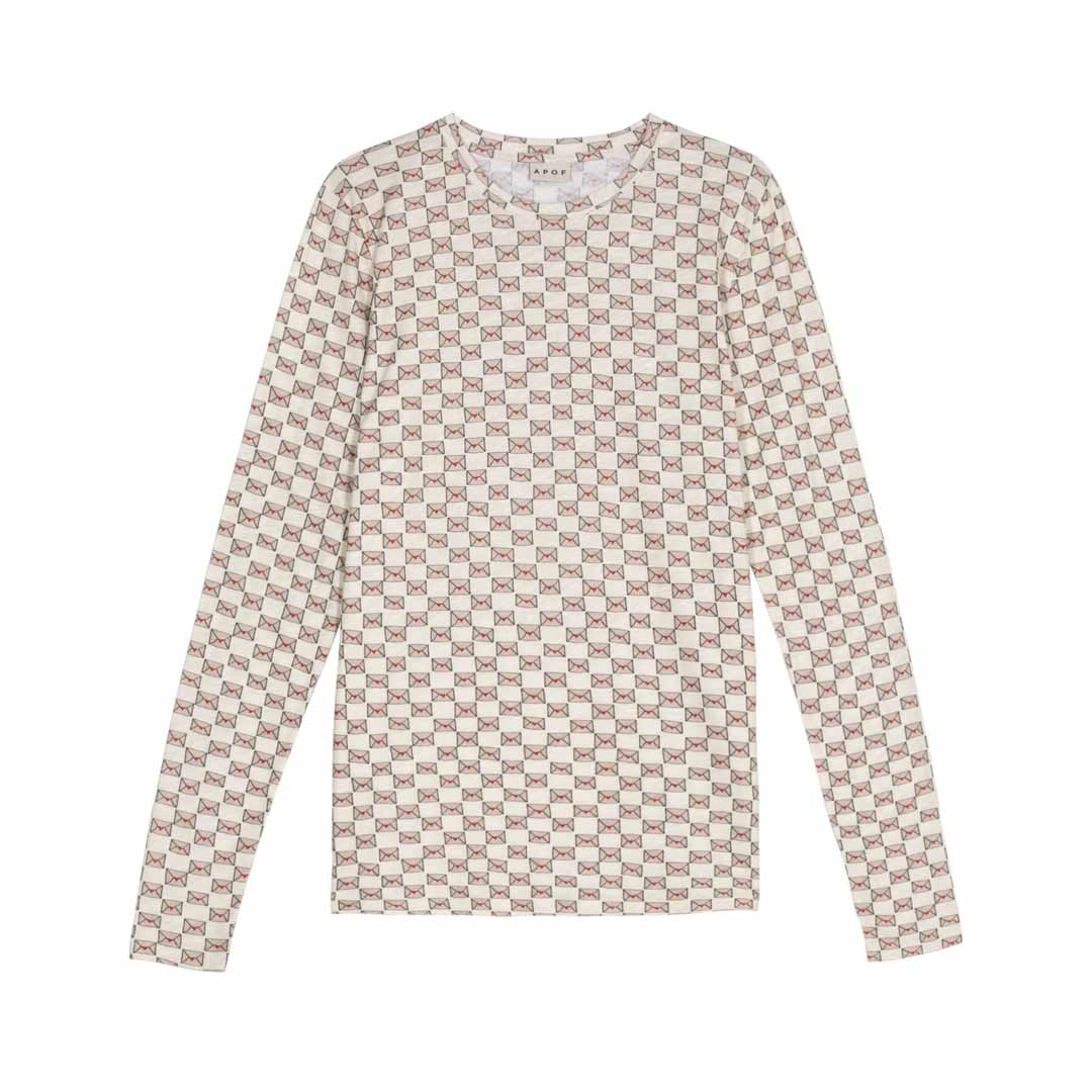 APOF Cinna langærmet t-shirt - loveletter rose - Billede 2