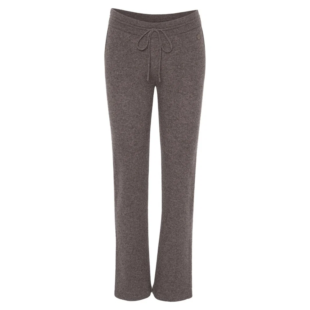 BETA STUDIOS Alba Straight Fit cashmere bukser - Mole brune - Billede 2