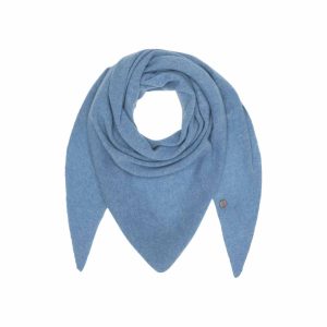 BETA STUDIOS Andrea cashmere Triangle Scarf - Turtle Dove Blue