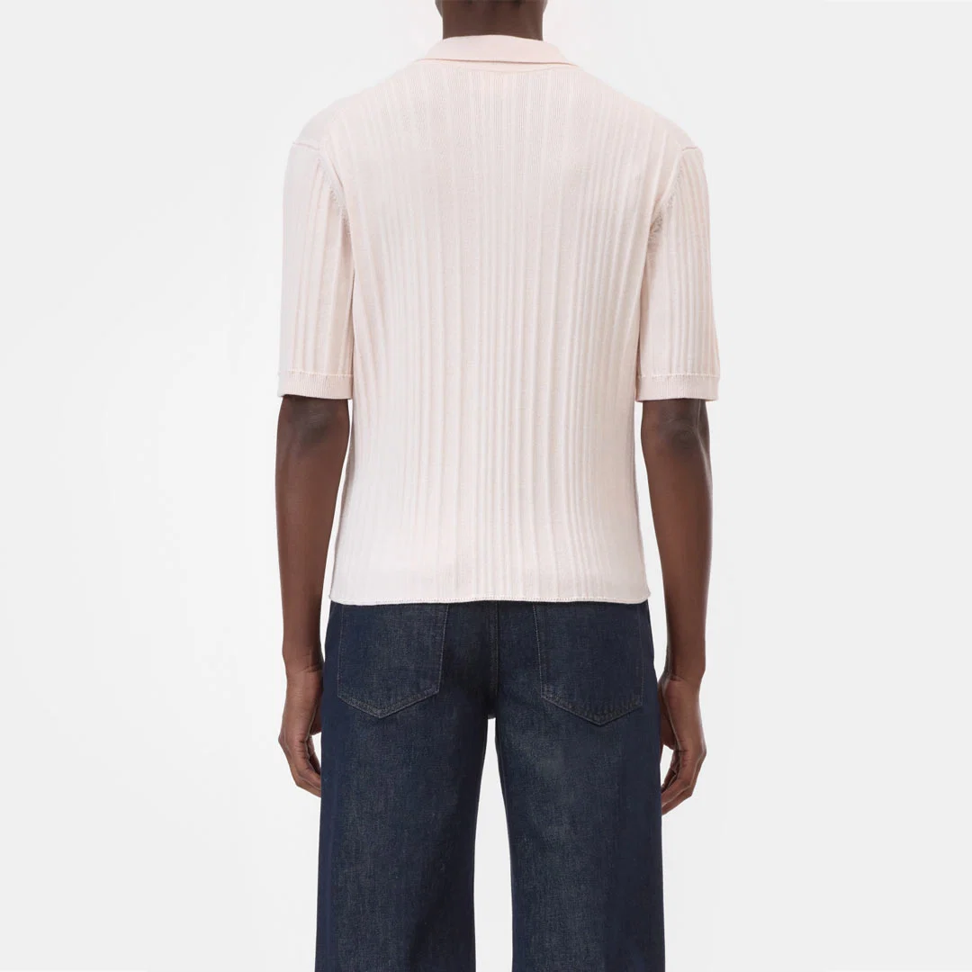 CLOSED Short Sleeve Polo bluse - Blush Pink - Billede 3