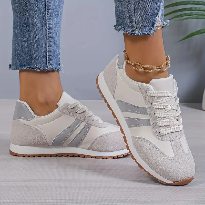 Anna | Damers Ortopædiske Snøre-Sneakers Hverdagssko med Støddæmpende Sål - Billede 2