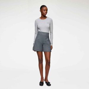 GANNI A1110071 Wool Suiting Low Waisted Bermuda shorts - phantom