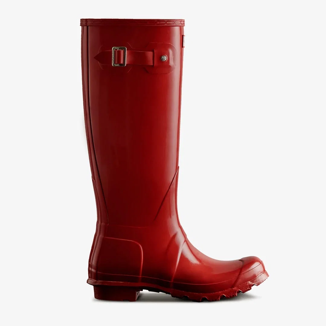 HUNTER Original Tall Gloss gummistøvler - military rød - Billede 2