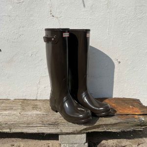 HUNTER Original Tall Gloss gummistøvler - Chocolate brown
