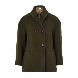 ISABEL MARANT Fiby frakke - dark khaki