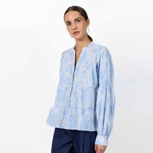 LEVETE ROOM Pisa 2 skjorte - heather combi