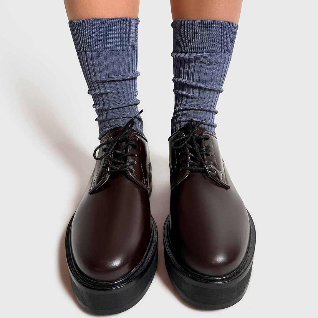 MRS. HOSIERY Silky Classic strømper - jeans blue - Billede 2