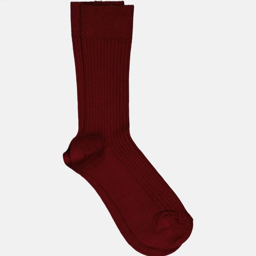MRS. HOSIERY Silky Classic strømper - burgundy - Billede 3