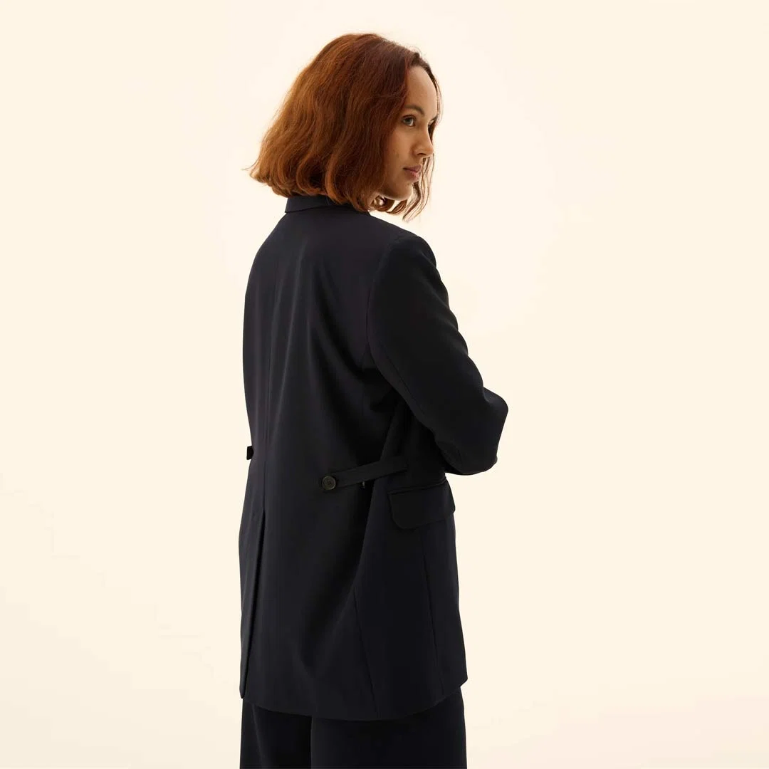 RUE DE TOKYO Corella Solid Tailoring blazer jakke - Navy - Billede 3