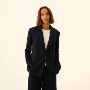 RUE DE TOKYO Corella Solid Tailoring blazer jakke - Navy