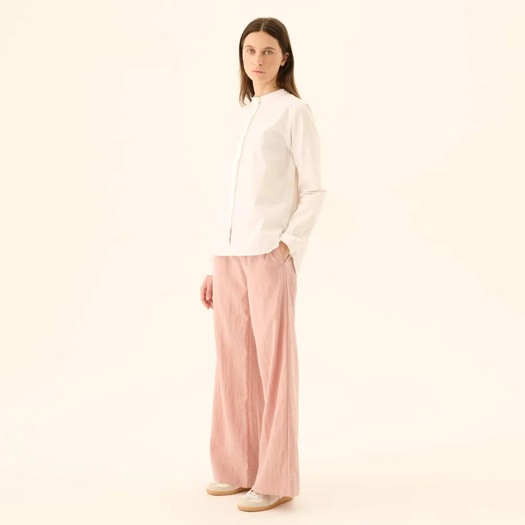 RUE DE TOKYO Prisila crinkled tencel bukser - Rose - Billede 3