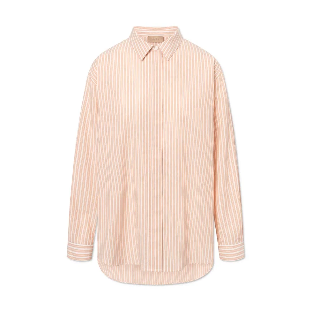 RUE DE TOKYO Shelby Striped shirt - White Apricot Stripe - Billede 5